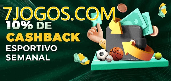 10% de bônus de cashback na 7JOGOS.COM